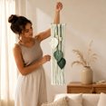 thumbnail image 5 of Macrame Wall Hanging 26.77x7.87 Inch Handwoven Cotton Rope Leaf Tapestry with Wooden Bead Fringe for Bedroom Headboard Living Room Boho Wall Decor, 5 of 6