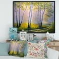 thumbnail image 2 of Designart 'Sunrise Glow Through The Birches I' Traditional Framed Canvas Wall Art Print, 2 of 5