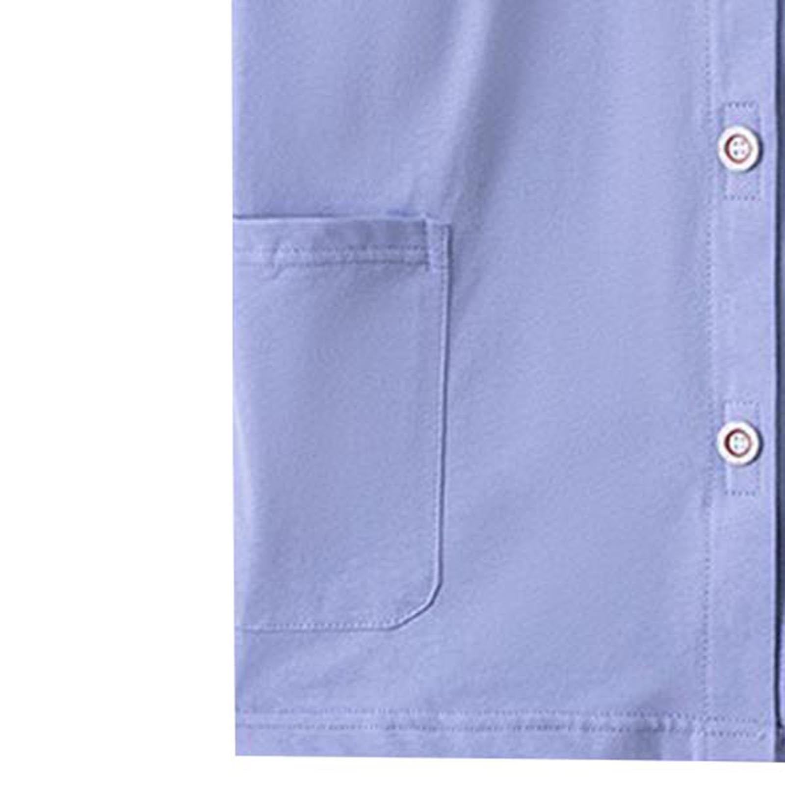 JGGSPWM Womens Adaptive Cotton Post Shoulder Surgery Shirts for After Rotator Cuff Recovery Arm Broken Top Blue L