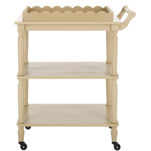 SAFAVIEH Haven 3-Tier Wood Kitchen Serving Cart, Natural