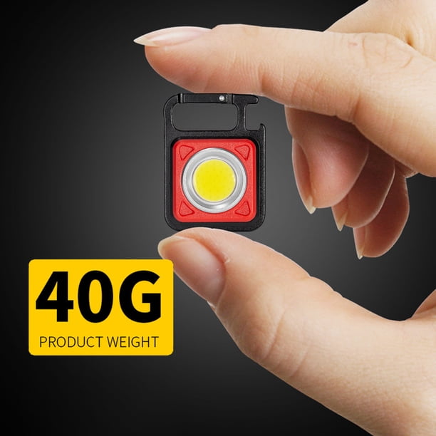 Lámpara Mini linterna LED de trabajo llavero portátil de bolsillo recargable por Ehuebsd USB para acampar al aire libre Sacacorchos de luz pequeña