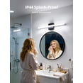 thumbnail image 3 of Combuh Bathroom Light Fixtures Matte Black LED Vanity Light Bar, 24 inch 14W Long Linear Bath Lighting Over Mirror Wall Lamps for Restroom Bedroom Cool White 6000K, 3 of 10
