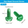 thumbnail image 2 of Unique Bargains 200 Pcs 10-32 x 1/2 Inch Self Tapping Ground Screw, Grounding Hex Flanged Head, 2 of 7