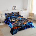 thumbnail image 3 of Erosebridal Lightning Car Comforter Sets Queen Size,Animal Wolf Bedding Queen Comforter Set,Microfiber Reversible Bedding Sets Queen with Comforter,Wildlife Room Decorative, 3 of 8