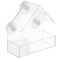 thumbnail image 1 of Plastic Window Pet Feeder Transparent Tray Birdhouse Hanging Suction Cup Animal Feeding House, 1 of 7