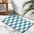 thumbnail image 5 of 20x32in Checkered Bathroom Rug Runner: Long, Non-Slip, Water Absorbent, Large Bath Mat, Soft Microfiber, Machine Washable, Perfect for Bathroom, Bathtub, Hallway Luxury, 5 of 5