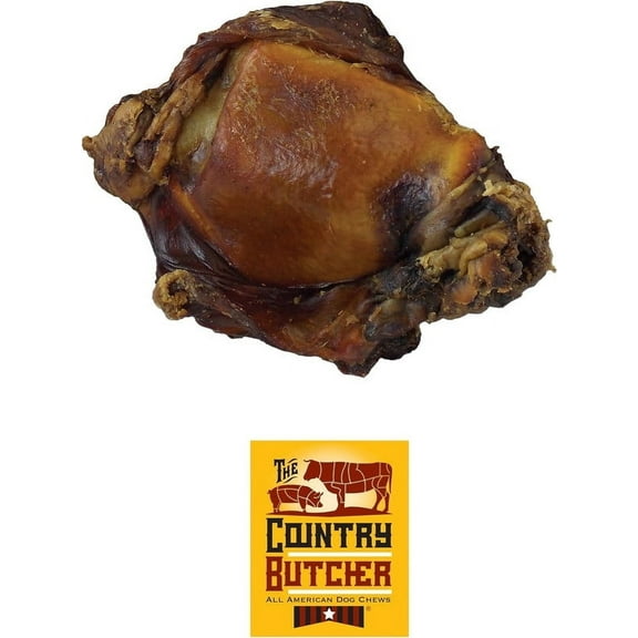 The Country Butcher Meaty Knee Cap Dog Chews, Natural Treats for Aggressive Chewers, 5 Count