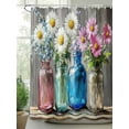 thumbnail image 2 of Fsddascl Spring Floral Shower Curtain Set - Long 72" x 84" Washable Bathtub Curtain with 12 Hooks, Vintage Flowers Pastoral Wooden Waterproof Fabric Stall Shower Curtains for Bathroom/Bathtub Décor, 2 of 6