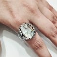 thumbnail image 5 of Abalone Shell Ring, Natural Flat Abalone Shell, Gents Ring, Silver Jewelry, 925 Silver Ring, Birthday Gift, Heavy Mens Ring, Arabic Design, Ottoman Style Ring, Christmas, Turkey Mens Signet Ring, 5 of 8