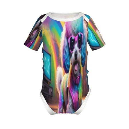 

Yiaed Rainbow Poodle Urban Street Print Infant Climbing Short Sleeve Onesie One-Piece Baby Bodysuit Clothes 0-12 Months -12 Months