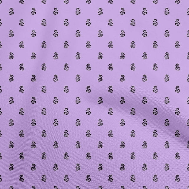 oneOone Polyester Spandex Amethyst Fabric Asian Block Sewing Material Print Fabric By The Yard 56 Inch Wide