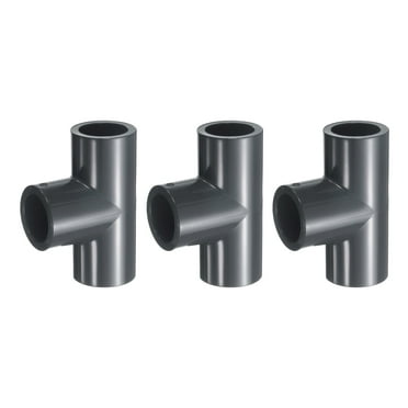 Uxcell 3pcs Tee PVC Fitting 1/2" 3 Way Connector Furniture Build Grade Pipe Coupling