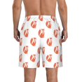 thumbnail image 3 of KLL Orange Fox Men's Casual Summer Beach Shorts Hawaiian Shorts with Pockets-Large, 3 of 5