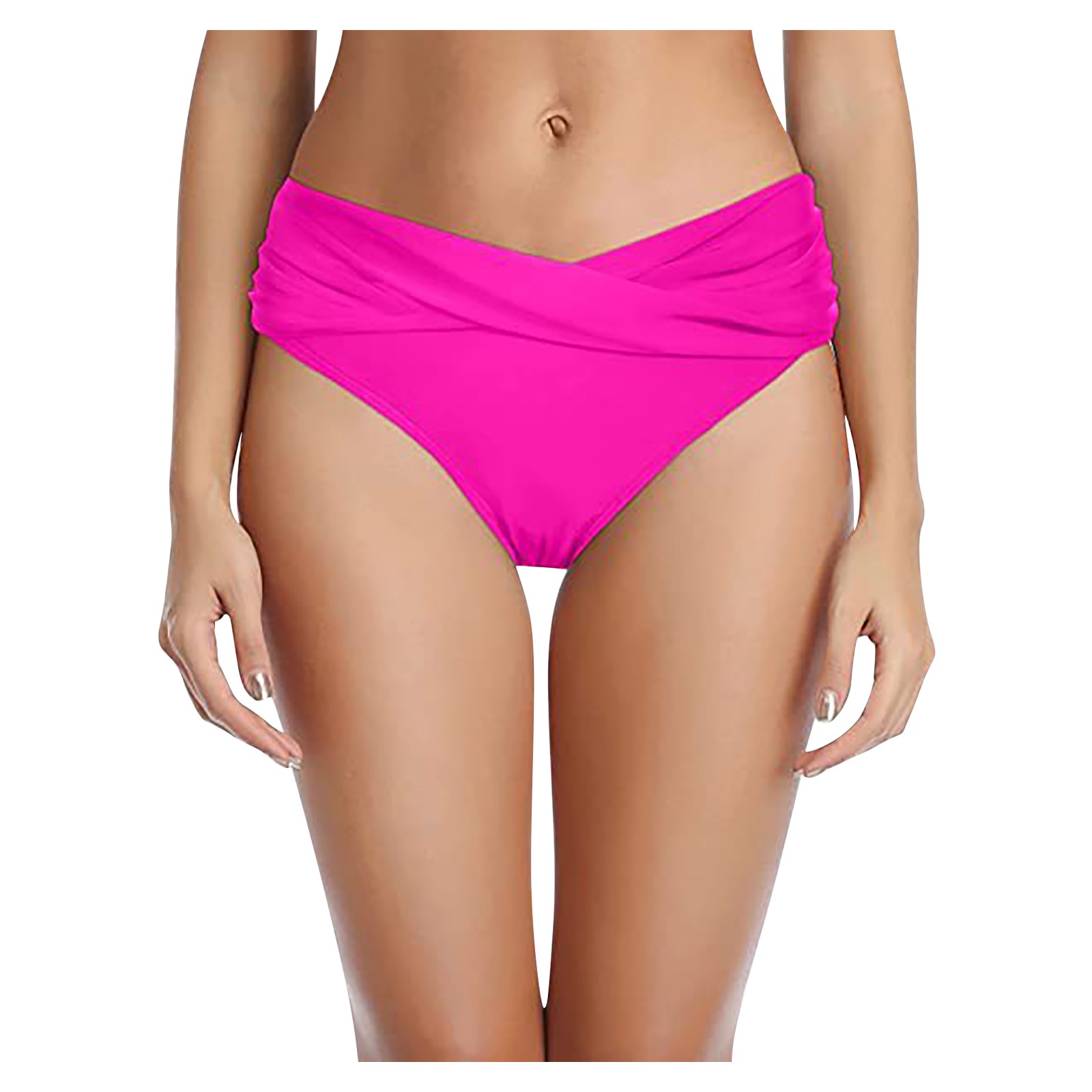 Mlqidk Women Twist Bikini Bottom Cheeky High Cut Bathing Suit Bottoms Ruched Swimsuit Bottom Hot
