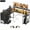 Black, variant on HOMCOM Gaming Desk with LED Lights, Work Desk 61" Rustic Brown