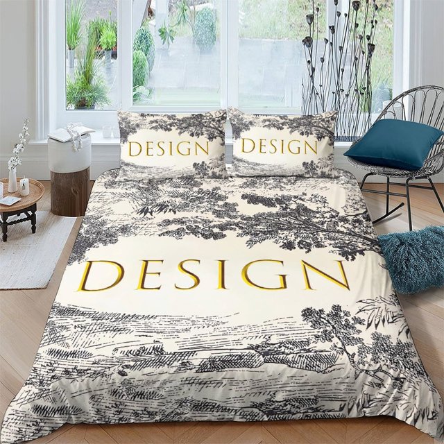 Home Bedding Cover Set Luxury Pattern Duvet Cover Quilt Cover Set Bed Gift Designable,Twin (68"x86")