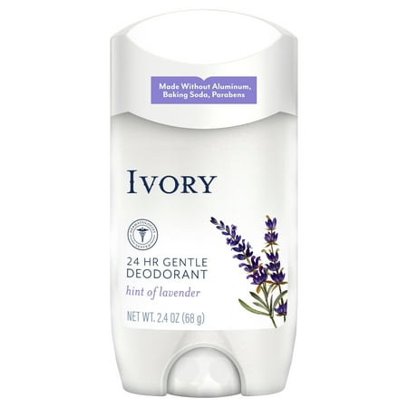 Ivory Gentle Deodorant Stick Hint of Lavender 2.4oz(PACK OF 3)