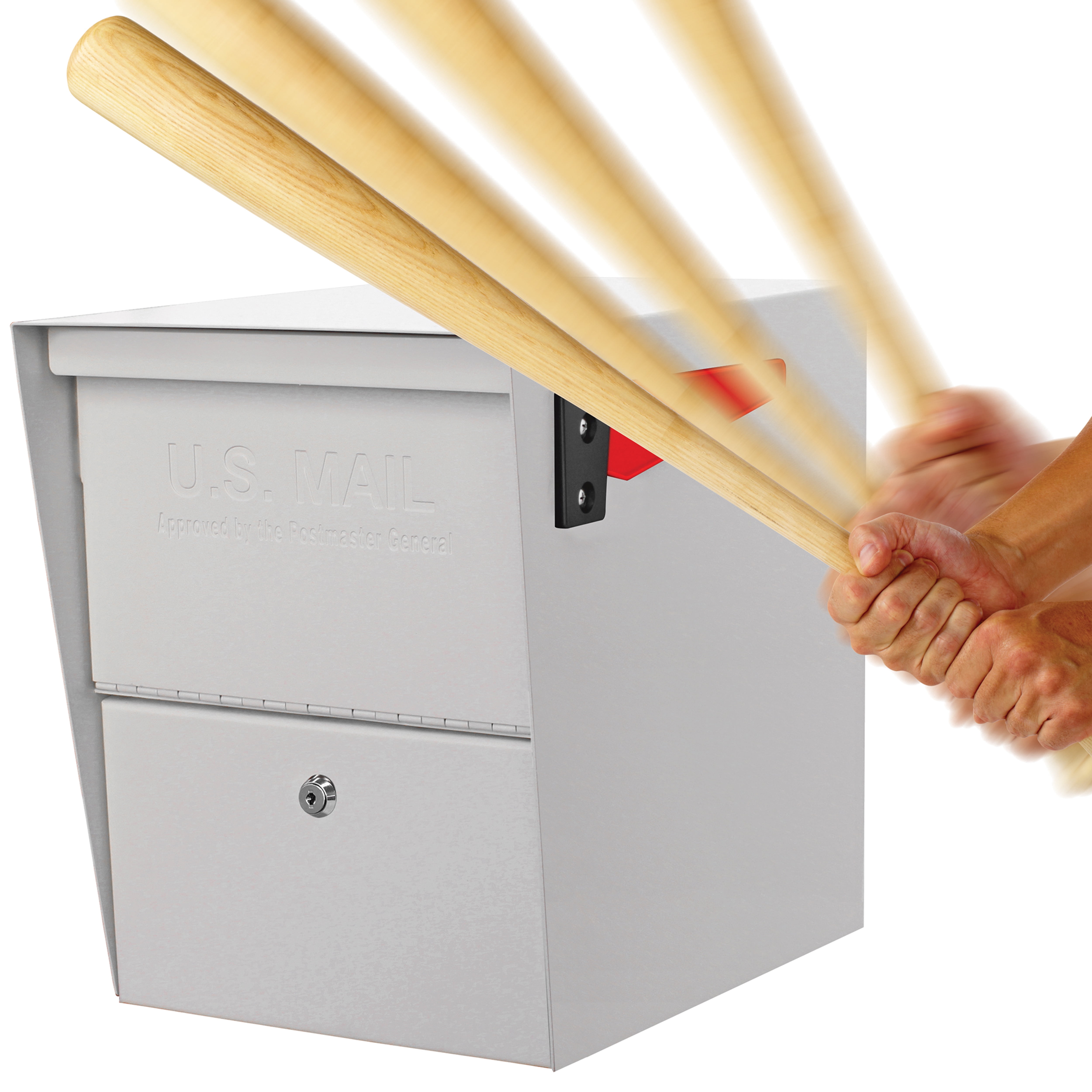 Mail Boss Package Master Locking Security Mailbox, Alpine white