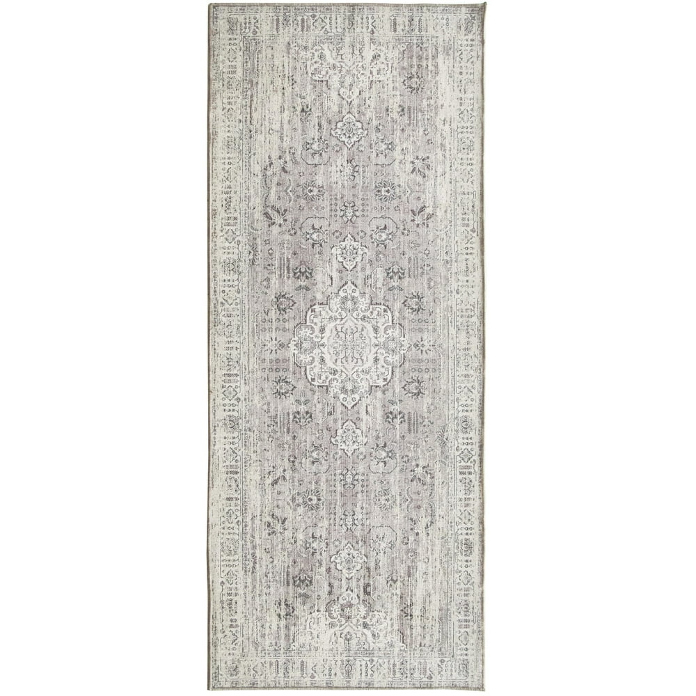 ReaLife Rugs Machine Washable Persian Distressed Medallion Beige Eco