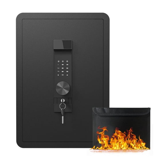 Large Safe Box with Fireproof Bag, 3.0 Cu. Ft. - Electronic Lock, Inner Cabinet, Home/Office Security