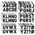 thumbnail image 1 of Etiquetas de letras Uxcell, etiquetas de vinilo autoadhesivas grandes de letras y números para manualidades DIY en negro flash 24 piezas, 1 of 7