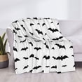 thumbnail image 4 of Throw Blanket for Couch, cool black bats halloween Super Soft Fuzzy Comfy Warm Throw Blanket, Cuteness Lightweight Cozy Plush Flannel Blanket & Throws for Sofa and Bed All Season, 4 of 5