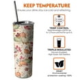 thumbnail image 6 of 20oz Fall Pumpkins Leaves Pattern Skinny Tumblers Stainless Steel Tumbler with Lid and Straw,Vacuum Insulated Double Wall Travel Tumbler Cups with Cleaning Brush for Coffee,Tea, 6 of 6