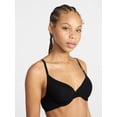 thumbnail image 4 of No Boundaries Cotton Blend Lightly Lined T-Shirt Bra, Women's 34A-40C, 4 of 6