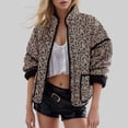 thumbnail image 1 of Parkas de manga larga para mujer, chaquetas acolchadas cálidas para mujer, chaqueta acolchada de manga larga con estampado floral, abrigos con bolsillos, blusa para mujer, 1 of 6