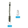thumbnail image 3 of 11" Paracord KeyChain with Clasps, Braided Lanyard Adjustable Length, Camo Green, 3 of 7