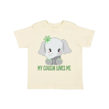 

Inktastic My Cousin Loves Me- cute elephant Gift Toddler Boy or Toddler Girl T-Shirt