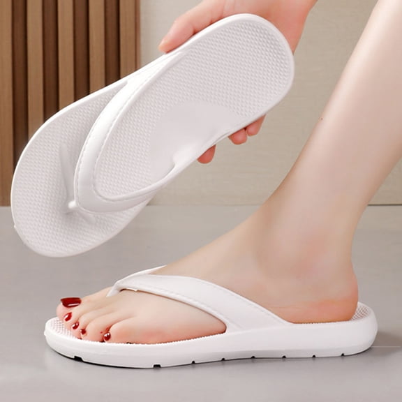 Gamivast Flip Flops for Women and Men Thong Sandals Open Toe Flat Beach Slippers Lightweight Casual Summer Shower Pool Shoes White 44