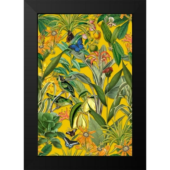 Haase, Andrea 11x14 Black Modern Framed Museum Art Print Titled - The Jungle of the Birds