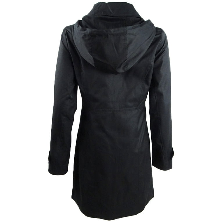 Michael kors black raincoat with hood online