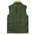 thumbnail image 4 of OGLCCG Mens Winter Vests Outerwear Full Zipper Sleeveless Fleece Lined Sherpa Vest Casual Solid Color Thick Warm Vest Jacket with Pockets, 4 of 7