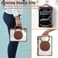 thumbnail image 6 of ELEHOLD Rotating Shockproof Case For iPad Air 11 2025/2024, iPad Pro 11 2022/2021/2020/2018 Full Body Protection Clear Rugged Cover, 360° Rotating Ring Hand Grip Stand Shoulder Strap,Chocolate, 6 of 9
