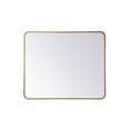 thumbnail image 1 of Living District MR803036BR 30 x 36 in. Soft Corner Metal Rectangular Mirror, Brass, 1 of 1