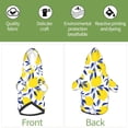 thumbnail image 5 of Goofa Tropical Lemon Pattern Small Dog Sweater Hoodies Pet Grey Hooded Soft Fleece Sweatshirts with Pocket Fall Winter Puppy Cat Sweaters Warm Clothes-X-Small, 5 of 8