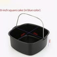 thumbnail image 7 of Air Fryer Accessories Set,Square Cake Baskets 7", 7.5", 8" Sizes, Black, 7 of 7