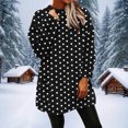 thumbnail image 3 of ZUKMRJPC Women's Christmas Flannel Sweatshirts Winter Warm Fleece Fashion Print Round Neck Long Pullover Soft Comfy Casual Tops with Pocket, 3 of 8