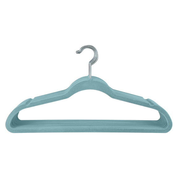 Simplify Slim Velvet Plastic Clothes Hangers, 25 Count
