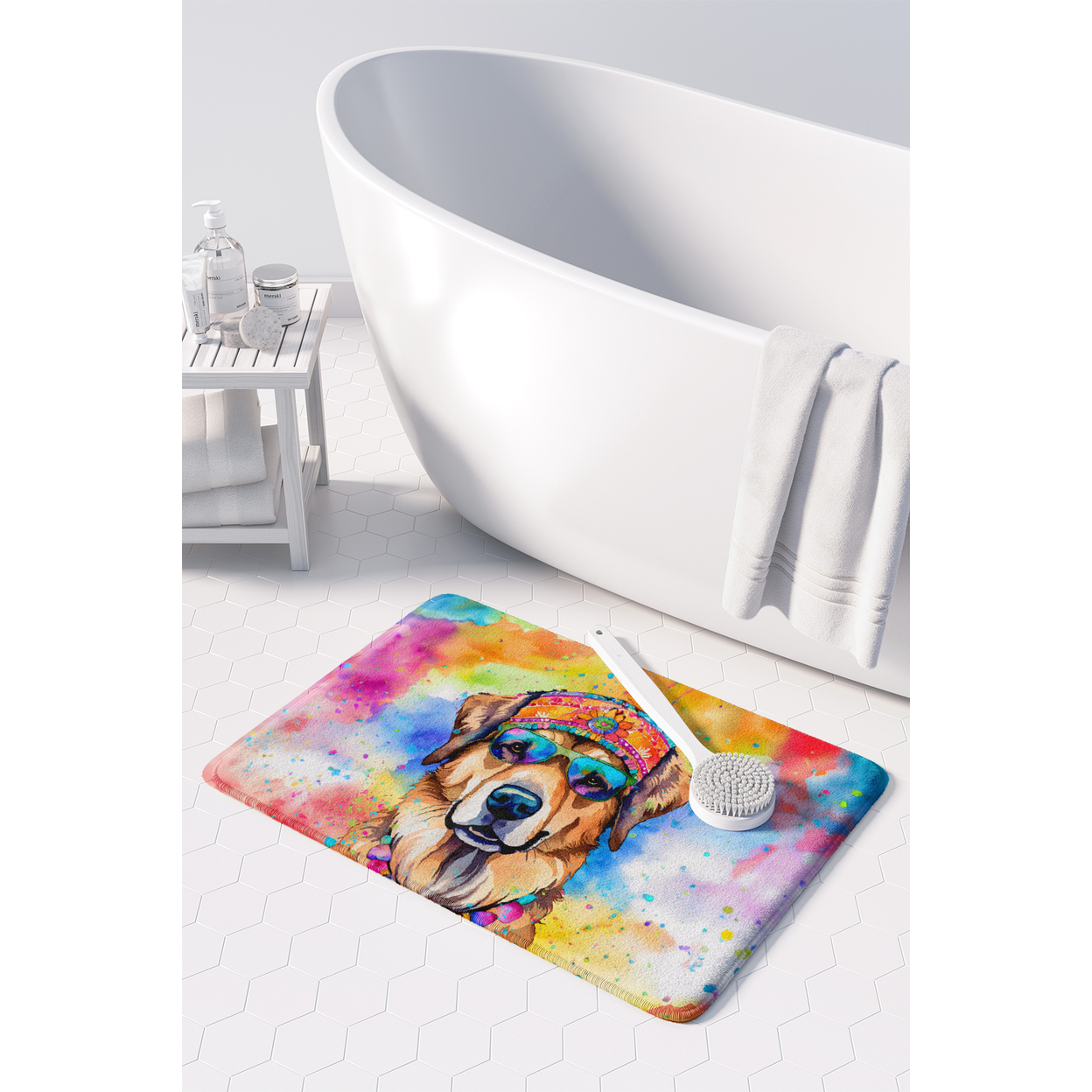 Yorkshire Terrier Hippie Dawg Memory Foam Kitchen Mat