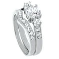 thumbnail image 5 of LaRaso & Co 2 Carat CZ Wedding Engagement Bridal Ring Set for Women Size 8, 5 of 6