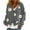 Gray, variant on Cute Sweaters For Women Y2K Floral Print Knit Cardigan Sweaters Long Sleeve V Neck Button Down Aesthetic Sweater Vintage Aesthetic 90S Outerwear Tops