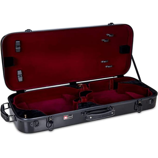 Crossrock Fiberglass Double Violin Case Two 4/4 Violin, Backpack