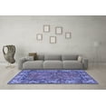 thumbnail image 3 of Ahgly Company Machine Washable Indoor Rectangle Persian Blue Traditional Area Rugs, 2' x 4', 3 of 4