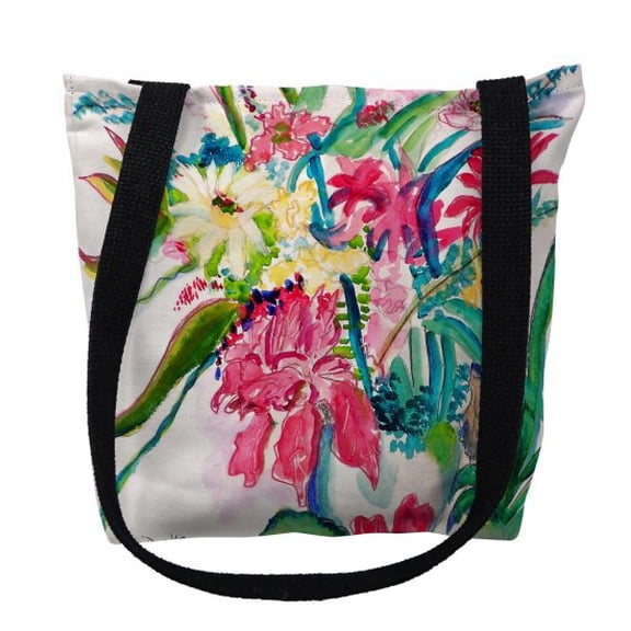 Betsy Drake TY722M 16 x 16 in. Multi Florals Tote Bag - Medium
