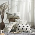 thumbnail image 4 of Peppermint Home Tufted Waves Decorative Pillow Cover with Tassels, 14"x 24", Ivory, 4 of 6