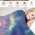 thumbnail image 3 of Nawypu Galaxy Blanket Outer Space Universe Purple Nebula Gifts for Women Girls Boys Home Bedroom Decor Super Soft Cozy Lightweight Plush Flannel Throw Blanket for Birthday, 3 of 6