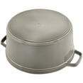 thumbnail image 6 of Staub Cast Iron 5.5-qt Round Cocotte - Graphite Grey, 6 of 9